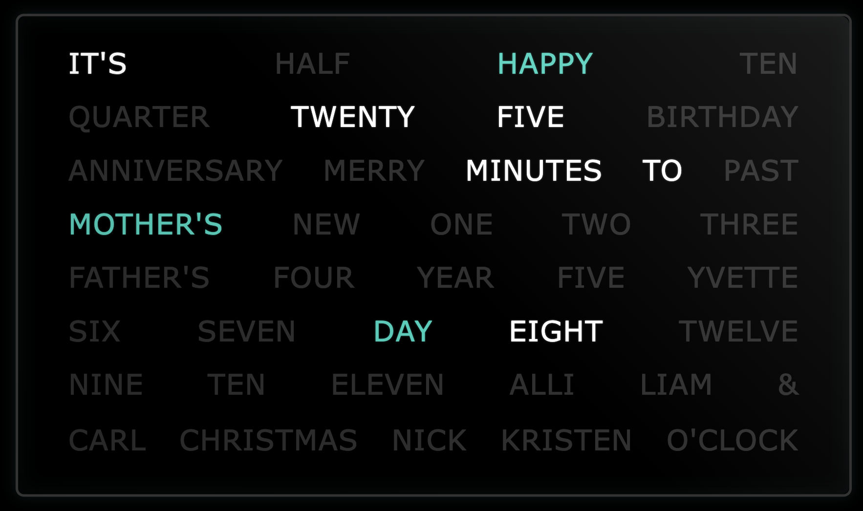 Wordclock screenshot